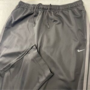 VTG Y2K Nike Silver Tag Pants Men XXL Gray Track Athletic Warm Up Zip Ankle Zip